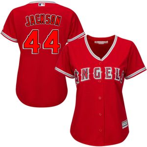 Amazing Angels #44 Reggie Jackson Red Alternate Women's Stitched MLB Jersey Hurry Exclusive offer Place your order immediately for a great jersey