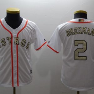 Amazing Astros #2 Alex Bregman White 2017 World Series Champions Gold Program Cool Base Stitched Youth MLB Jersey With high demand Don't miss out Order now to wear your team colors