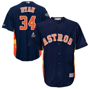 Amazing Astros #34 Nolan Ryan Navy Blue Cool Base 2019 World Series Bound Stitched Youth MLB Jersey Sports enthusiasts seize this opportunity Order now to feel the game excitement