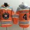 Amazing Astros #4 George Springer Orange Sawyer Hooded Sweatshirt MLB Hoodie