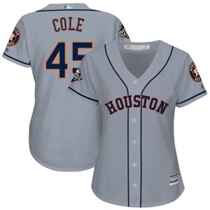 Amazing Astros #45 Gerrit Cole Grey Road 2019 World Series Bound Women's Stitched MLB Jersey With high demand Don't miss out Order now to wear your team colors
