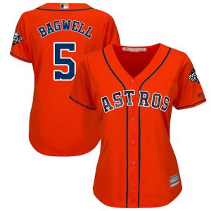 Amazing Astros #5 Jeff Bagwell Orange Alternate 2019 World Series Bound Women's Stitched MLB Jersey Retailers boost your inventory Order now to meet customer demand