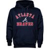 Amazing Atlanta Braves Fastball Fleece Pullover Navy Blue MLB Hoodie
