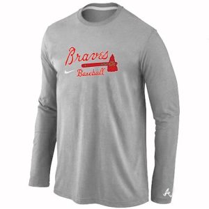 Amazing Atlanta Braves Long Sleeve MLB T Shirt Grey