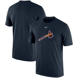 Amazing Atlanta Braves Nike Legend Logo Performance T Shirt Navy