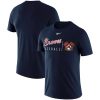 Amazing Atlanta Braves Nike MLB Logo Practice T Shirt Navy
