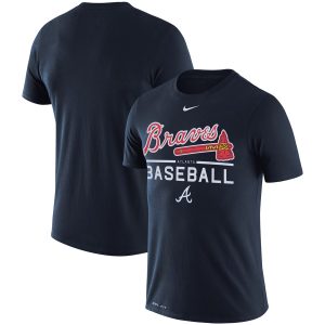Amazing Atlanta Braves Nike Practice Performance T Shirt Navy