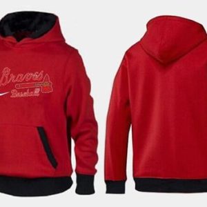 Amazing Atlanta Braves Pullover Hoodie Red & Black
