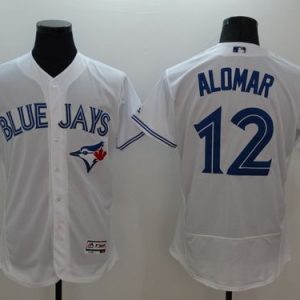 Amazing Blue Jays #12 Roberto Alomar White Flexbase Authentic Collection Stitched MLB Jersey