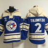 Amazing Blue Jays #2 Troy Tulowitzki Blue Sawyer Hooded Sweatshirt MLB Hoodie