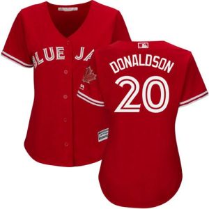 Amazing Blue Jays #20 Josh Donaldson Red Canada Day Women's Stitched MLB Jersey Hurry Exclusive offer Place your order immediately for a great jersey