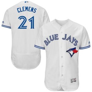 Amazing Blue Jays #21 Roger Clemens White Flexbase Authentic Collection Stitched MLB Jersey