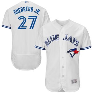 Amazing Blue Jays #27 Vladimir Guerrero Jr. White Flexbase Authentic Collection Stitched MLB Jersey