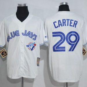 Amazing Blue Jays #29 Joe Carter White Cooperstown Throwback Stitched MLB Jersey