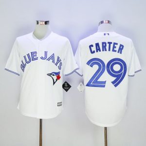 Amazing Blue Jays #29 Joe Carter White New Cool Base Stitched MLB Jersey