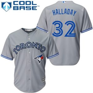 Amazing Blue Jays #32 Roy Halladay Grey Cool Base Stitched Youth MLB Jersey Limited stock Order now to show your love for your team