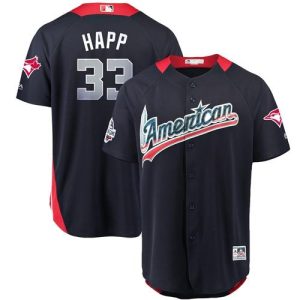 Amazing Blue Jays #33 J.A. Happ Navy Blue 2018 All Star American League Stitched MLB Jersey