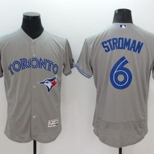 Amazing Blue Jays #6 Marcus Stroman Grey Flexbase Authentic Collection Stitched MLB Jersey