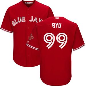 Amazing Blue Jays #99 Hyun Jin Ryu Red New Cool Base Stitched MLB Jersey