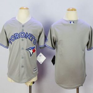 Amazing Blue Jays Blank Grey Cool Base Stitched Youth MLB Jersey Collectors this is a must have Add it to your collection by ordering