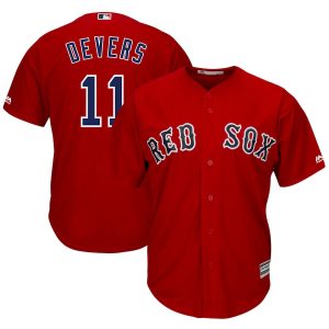 Amazing Boston Red Sox #11 Rafael Devers Majestic Alternate Official Cool Base Player Jersey Scarlet