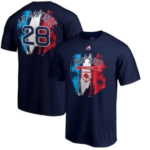 Amazing Boston Red Sox #28 J.D. Martinez Majestic 2019 Spring Training Name & Number T Shirt Navy