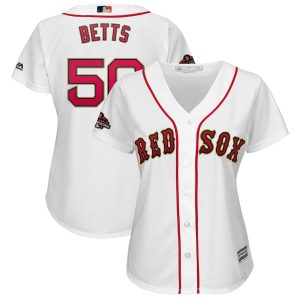 Amazing Boston Red Sox #50 Mookie Betts Majestic Women's 2019 Gold Program Cool Base Player Jersey White Act fast Only a few left Secure yours today
