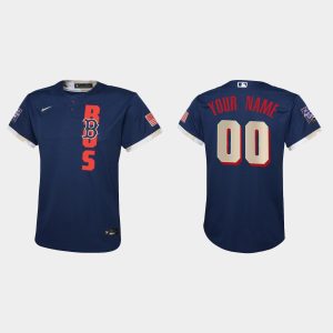 Amazing Boston Red Sox Custom Youth 2021 MLB All Star Game Navy Jersey