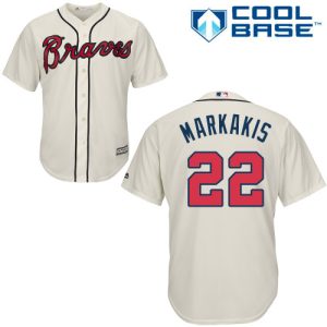 Amazing Braves #22 Nick Markakis Cream Cool Base Stitched Youth MLB Jersey Hurry Exclusive offer Place your order immediately for a great jersey