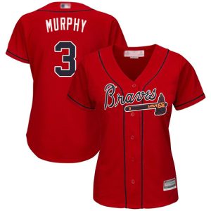 Amazing Braves #3 Dale Murphy Red Alternate Women's Stitched MLB Jersey Retailers boost your inventory Order now to meet customer demand