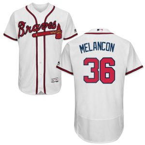 Amazing Braves #36 Mark Melancon White Flexbase Authentic Collection Stitched MLB Jersey