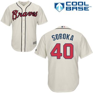 Amazing Braves #40 Mike Soroka Cream New Cool Base Stitched Youth MLB Jersey Be among the first buyers Order now to enjoy top notch quality