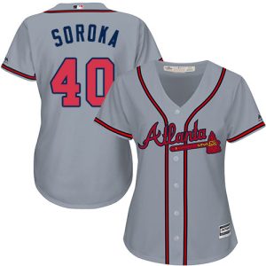 Amazing Braves #40 Mike Soroka Grey Road Women's Stitched MLB Jersey Retailers boost your inventory Order now to meet customer demand
