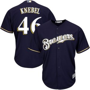 Amazing Brewers #46 Corey Knebel Navy blue Cool Base Stitched Youth MLB Jersey Limited stock Order now to show your love for your team