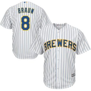 Amazing Brewers #8 Ryan Braun White(blue stripe) Cool Base Stitched Youth MLB Jersey Limited stock Order now to show your love for your team