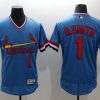 Amazing Cardinals #1 Ozzie Smith Light Blue Flexbase Authentic Collection Cooperstown Stitched MLB Jersey