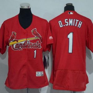 Amazing Cardinals #1 Ozzie Smith Red Flexbase Authentic Women's Stitched MLB Jersey Retailers boost your inventory Order now to meet customer demand