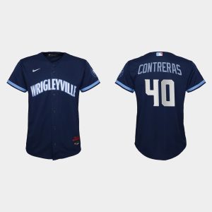 Amazing Chicago Cubs #40 Willson Contreras Youth Nike 2021 City Connect Navy MLB Jersey Hurry Exclusive offer Place your order immediately for a great jersey
