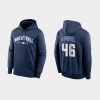 Amazing Chicago Cubs #46 Craig Kimbrel Men's 2021 City Connect Navy Therma Hoodie