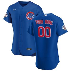 Amazing Chicago Cubs Custom Men's Nike Royal Alternate 2020 Authentic Player Jersey
