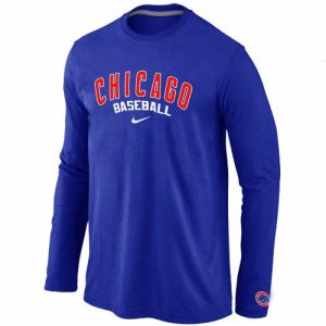 Amazing Chicago Cubs Long Sleeve MLB T Shirt Blue
