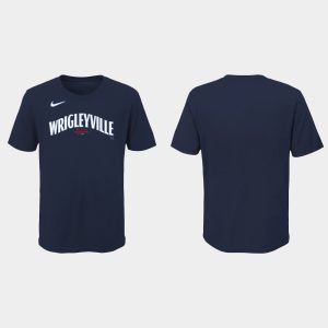 Amazing Chicago Cubs Youth Nike 2021 City Connect Wordmark T Shirt   Navy Collectors this is a must have Add it to your collection by ordering