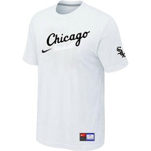 Amazing Chicago White Sox Nike Away Practice MLB T Shirt White