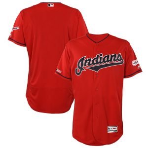 Amazing Cleveland Guardians Blank Majestic Alternate 2019 All Star Game Patch Flex Base Team Jersey Scarlet