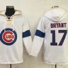 Amazing Cubs #17 Kris Bryant White Pullover MLB Hoodie