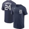 Amazing Detroit Tigers #24 Miguel Cabrera Nike Name & Number T Shirt Navy With high demand Don't miss out Order now to wear your team colors