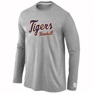 Amazing Detroit Tigers Long Sleeve MLB T Shirt Grey
