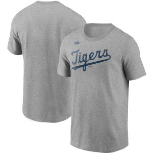 Amazing Detroit Tigers Nike Cooperstown Collection Wordmark T Shirt Heathered Gray Be among the first buyers Order now to enjoy top notch quality