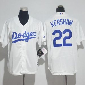 Amazing Dodgers #22 Clayton Kershaw White Cool Base Stitched Youth MLB Jersey Collectors this is a must have Add it to your collection by ordering