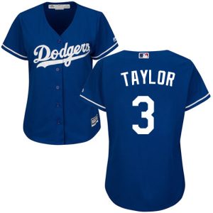 Amazing Dodgers #3 Chris Taylor Blue Alternate Women's Stitched MLB Jersey Limited stock Order now to show your love for your team